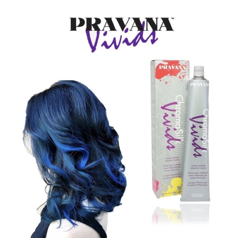 Cat Rambut Pravana Vivid Blue/ cat rambut biru non amoniak 90 mL