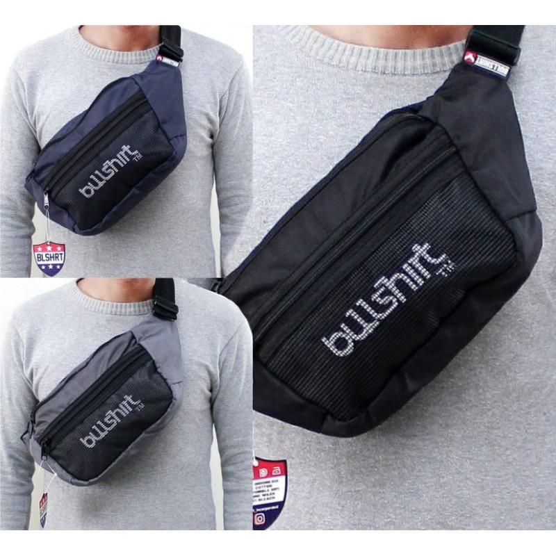 Waistbag Original Lokal Brand Tas Selempang Pria Wanita Tas Distro Bullshirt Bandung