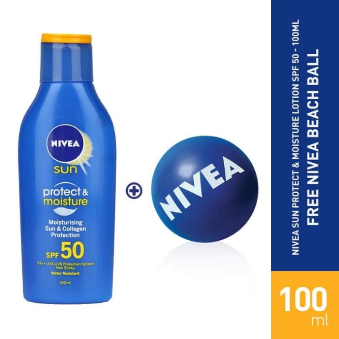 Nivea Sun Protect Moisture SPF 50 SPF50 Sunblock Sanblock Sanblok 100ml 100 ml Sunscreen Sunscren Su