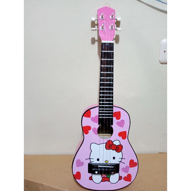 Gambar helokity/ukulele kado hadiah/ukulele murah/kecrung motip gambar senar 4