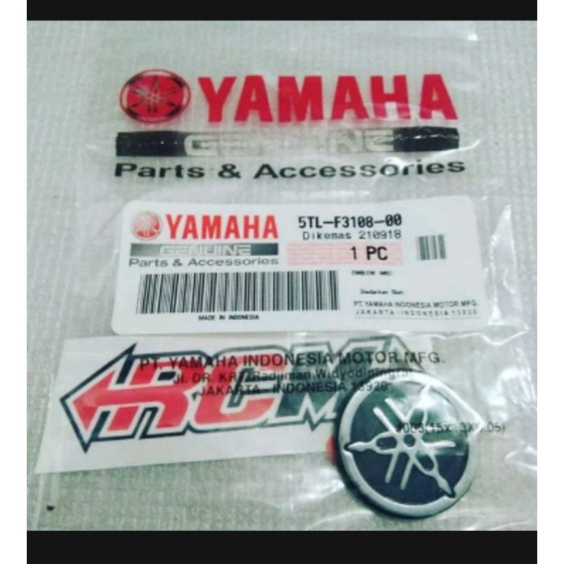 EMBLEM LOGO PANEL DASI TENGAH YAMAHA JUPITER Z BURHAN MIO SMILE XEON RC MIO M3 ORI ORIGINAL YAMAHA