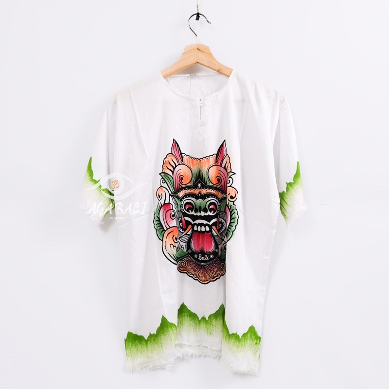 Baju Barong Gradasi STRIP Dasar Putih | Baju Koko B007.ag