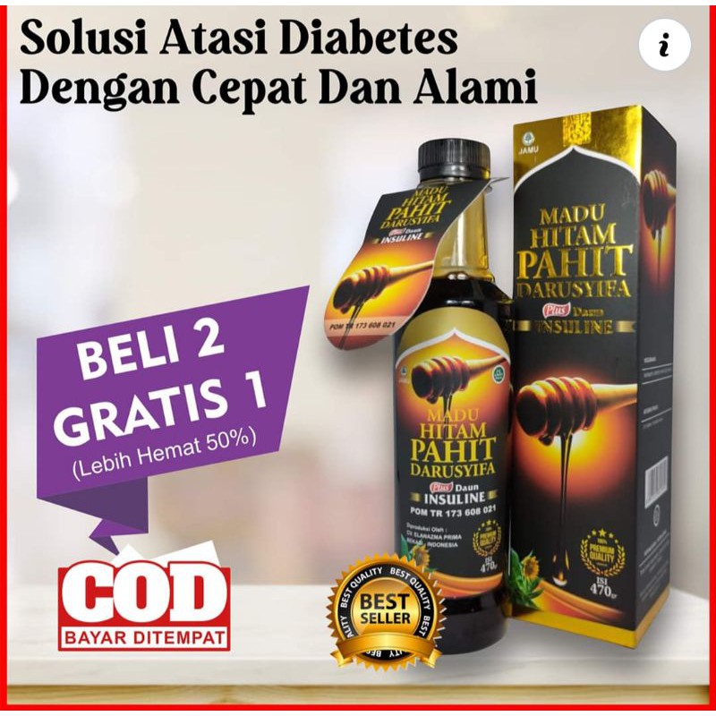 

MADU HITAM PAHIT INSULIN PAKET BELI 2 GRATIS 1