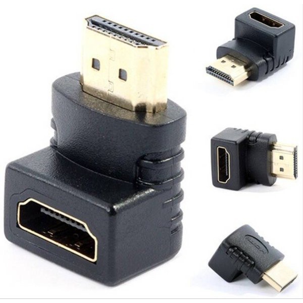 hdmi male to hdmi female L shape - konektor hdmi cowok ke cewek