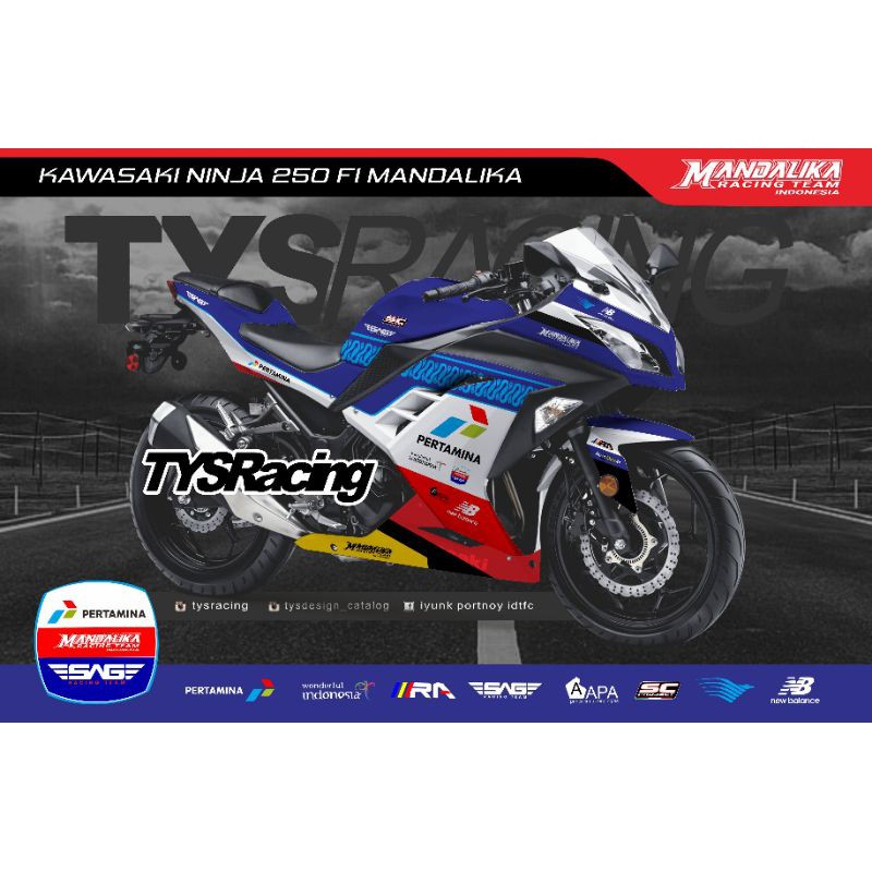 DECAL NINJA 250 FI MANDALIKA