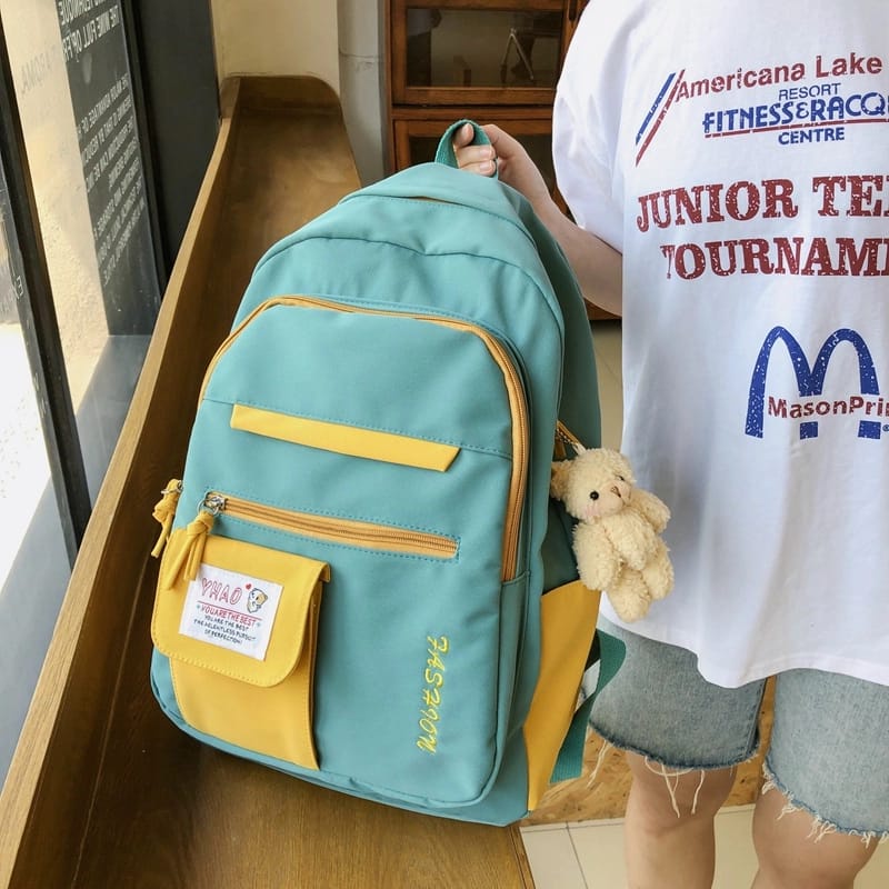 Twenty Bag - Tas Ransel Sekolah Anak Wanita Dan Pria Untuk Anak PAUD TK SD SMP REMAJA Terbaru 2021 Kekinian Motif Carakter YHAO COMBINASI Korean Sytle Multifungsi Bahan Canvas