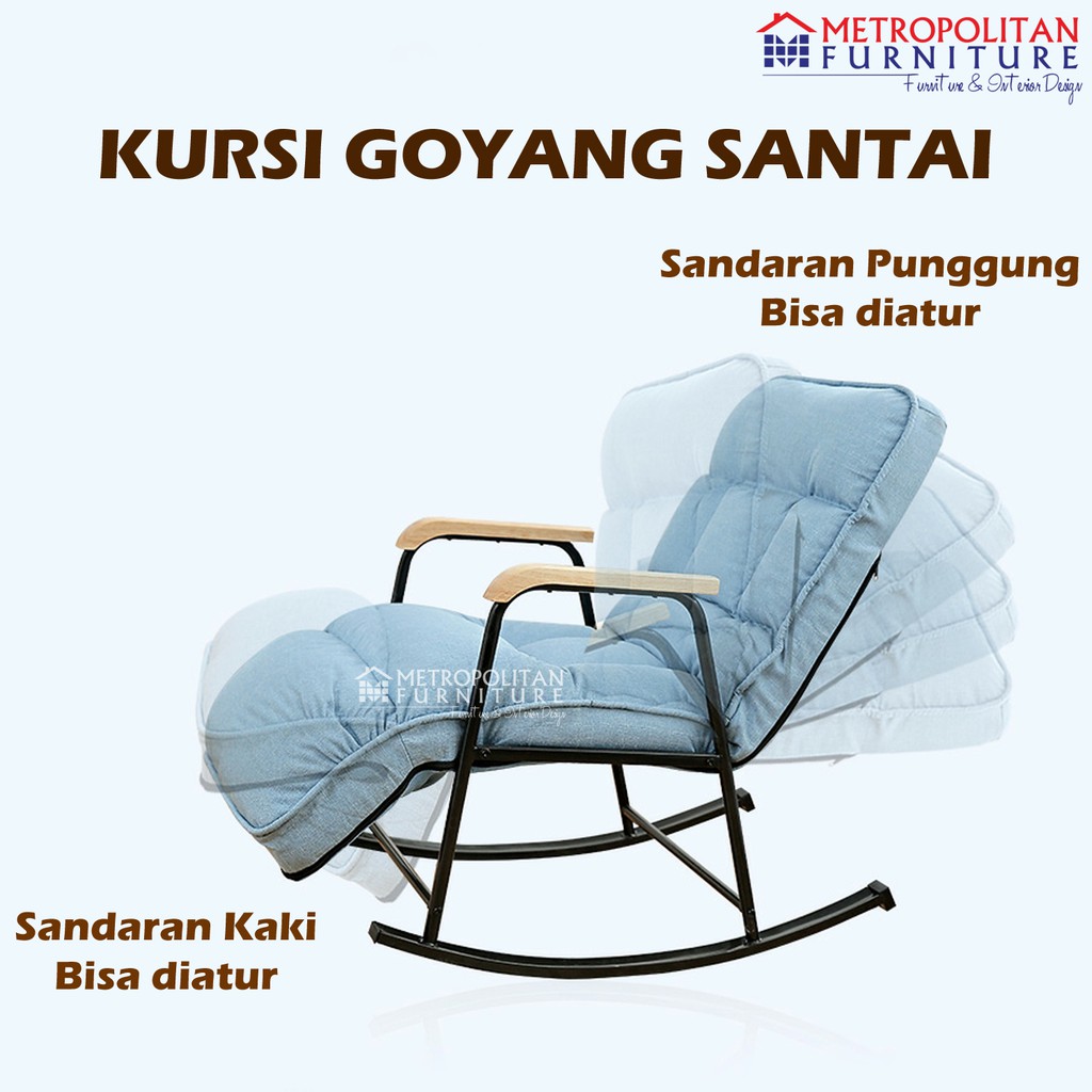 Kursi Goyang Minimalis Dewasa Modern / Kursi Ayunan / Kursi Santai Kursi Lipat Malas