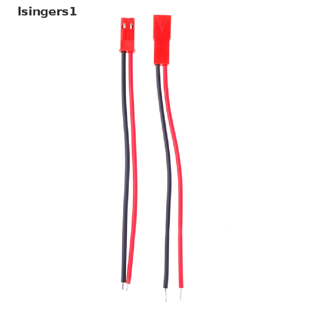 (lsingers1) 20pcs Kabel Konektor 2 Pin male / female jst plug 22 awg Untuk Baterai rc