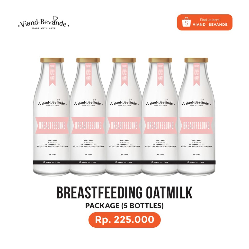 

Viand Bevande - Breastfeeding Oatmilk 250ml (PAKET 5 botol)