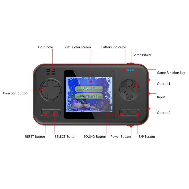 Game boy Powerbank 8000 mAh Gameboy Retro 416 in 1