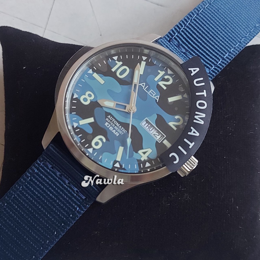 Alba Automatic AL4269X1 Blue Army - Jam Tangan Pria AL4269