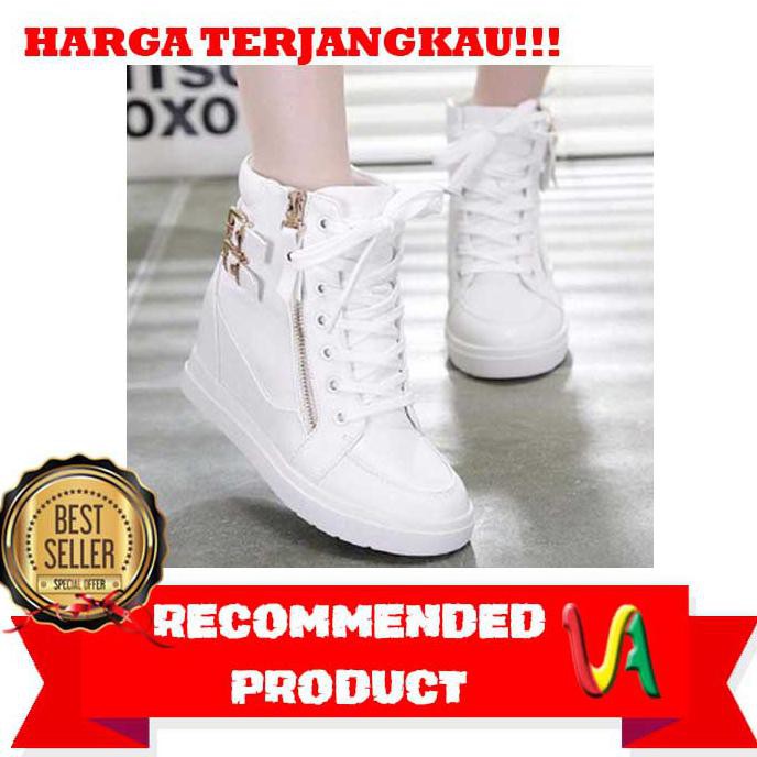Sepatu Boots Wanita / sepatu boots Putih wanita/ sepatu sleting wanita/sepatu boots murah wanita