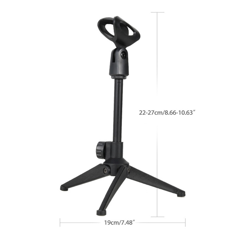 Btsg Adjustable Mic Clip Tripod Portable Mike- Phone Stand Meja Bracket Holder