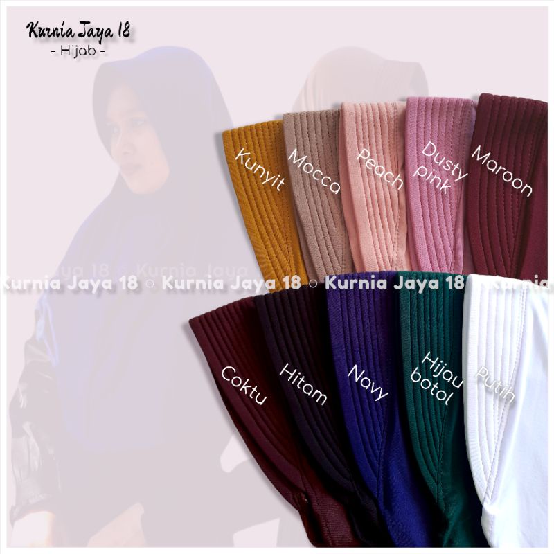 Hijab bergo serut jersey