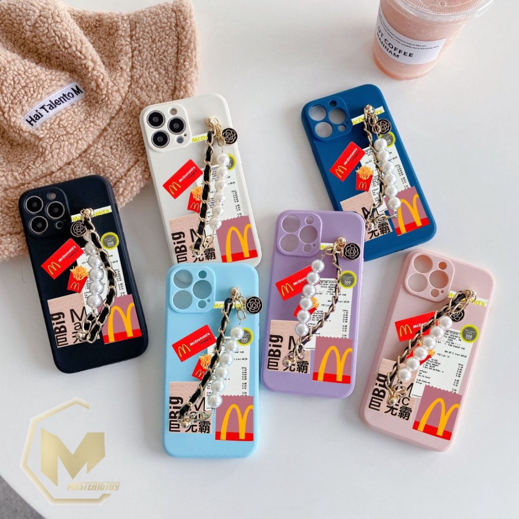 GM002 softcase mcd rantai mutiara oppo a15s a15 A17 A17K a37 neo 9 a57 a39 a57 2022 a77s a71 a83 a9 a5 a52 a92 a53 a33 2020 MA2990