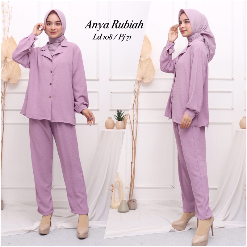 ANYA SET - SETCEL CRINKLE URAGIRI SET CRINKLE MUSLIMAH GROSIR SETCEL RUBIAH