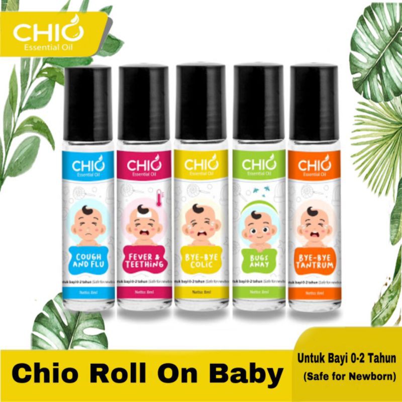 Chio Essential Oil for baby & kids Natural- Chio minyak cough&flu, bye bye colic, fever, bye tantrum