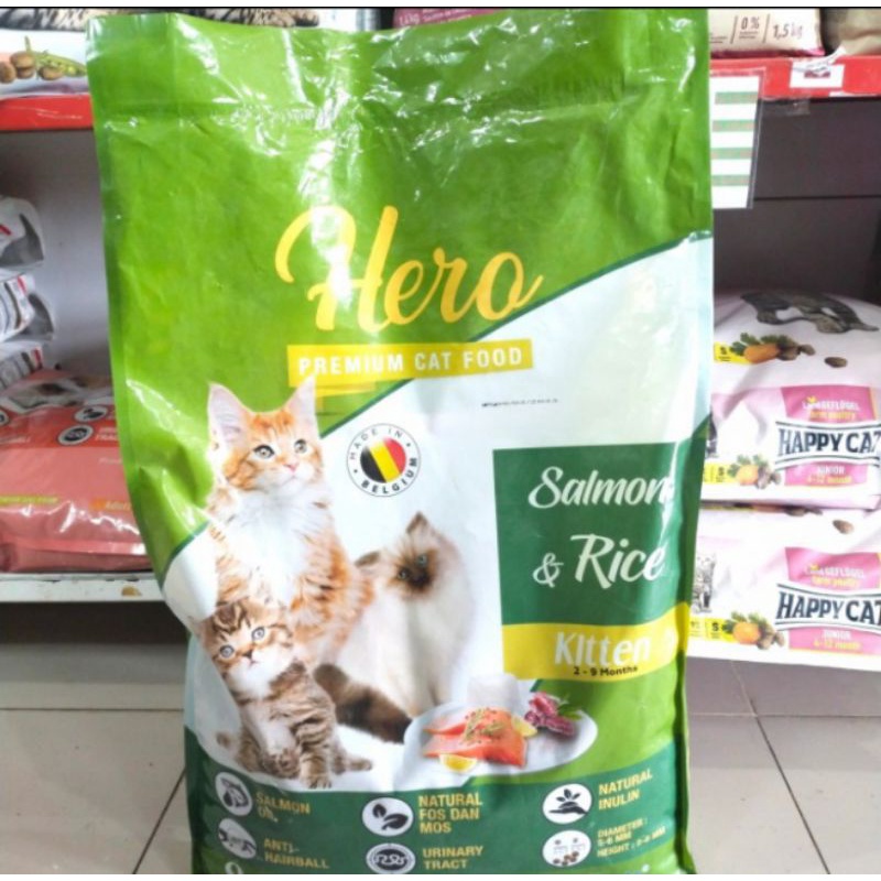 [EXPEDISI] Makanan Kucing Hero Cat Food Kitten Salmon &amp; Rice 8kg