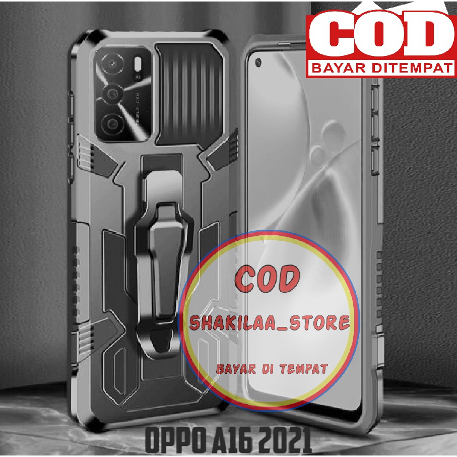CASE HP TIPE OPPO A16 2021 CASING STANDING BACK KLIP HARD CASE HP ROBOT NEW COVER