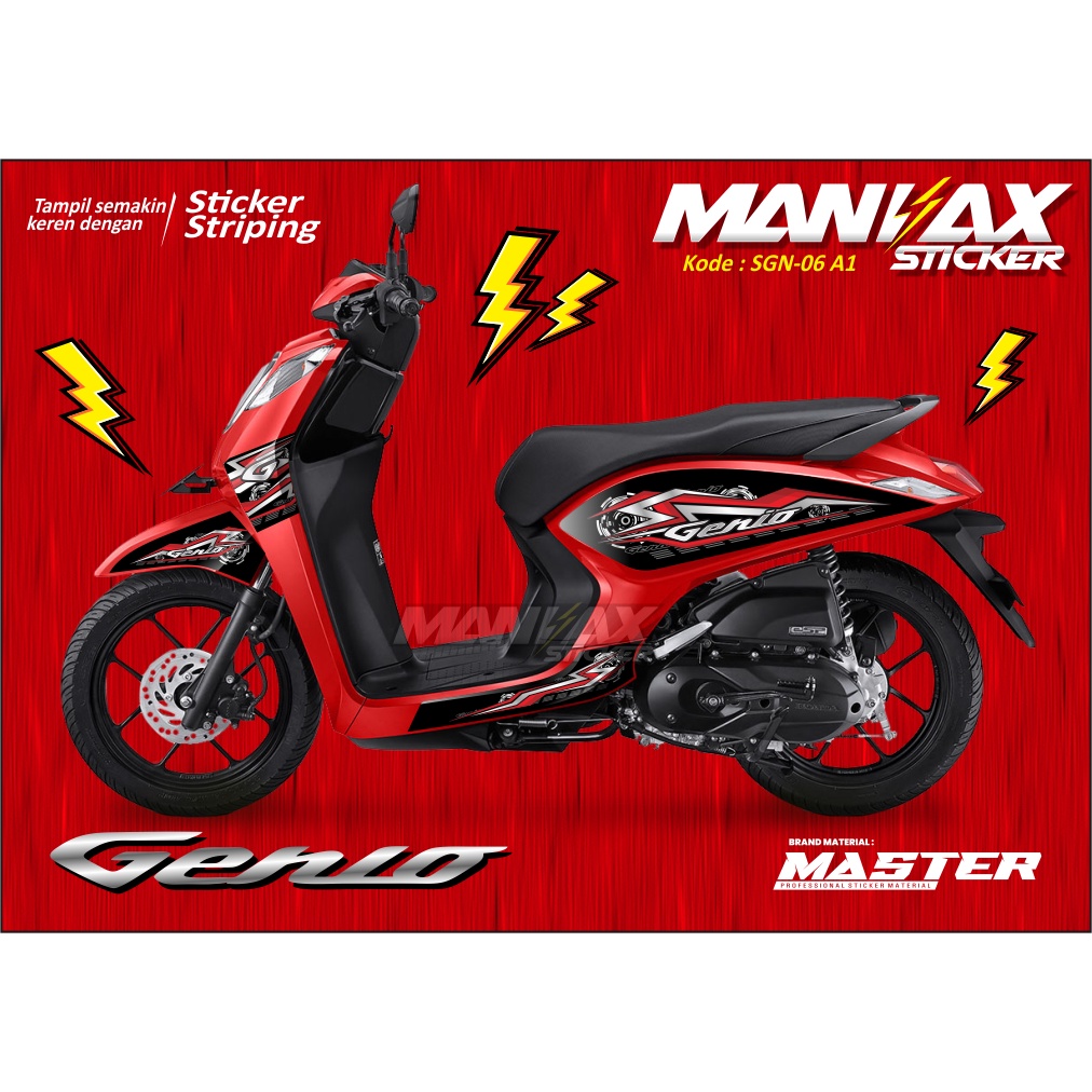 Stiker motor variasi striping honda Genio - Custom list sticker Genio - SGN