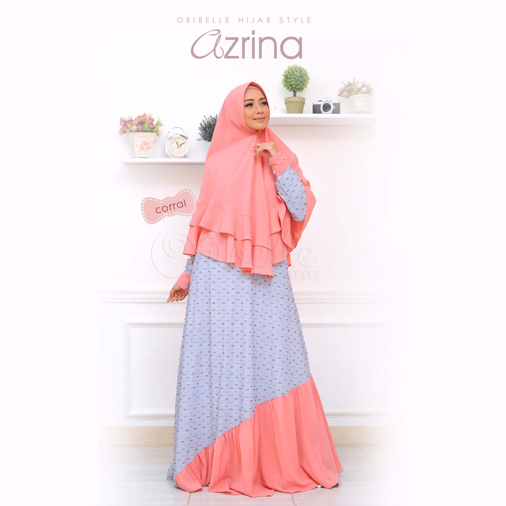 Gamis Syari / Dress SyarI / Setelan Gamis + Khimar - AZRINA