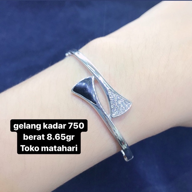 gelang kaku emas asli kadar 750 berat 8.65gr