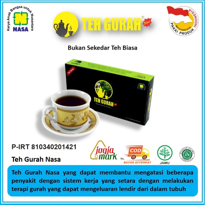 

Teh Gurah nasa penghilang lendir dan dahak teh herbal alami