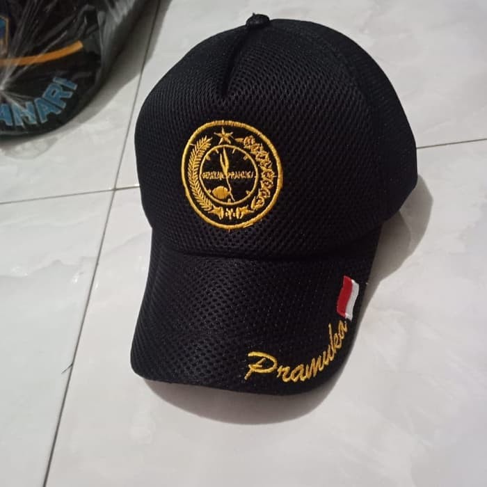 Topi Jaring Doublemess Pramuka scout bordir murah