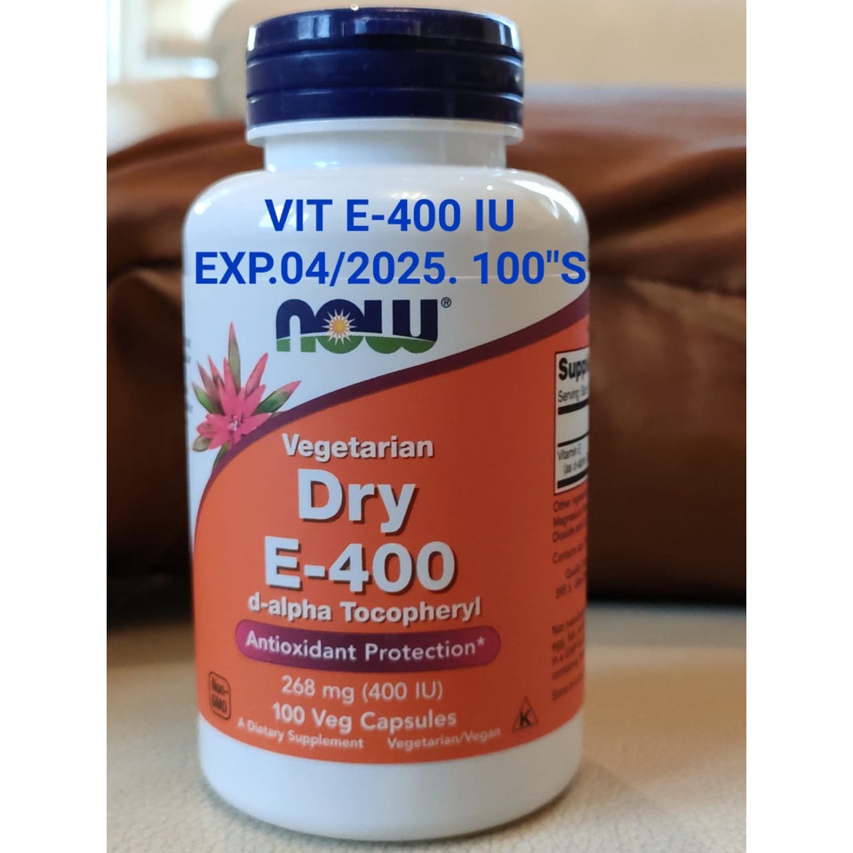 Now Foods E-400 IU Natural Mixed Vitamin Vit E 400IU Food Antioxidant