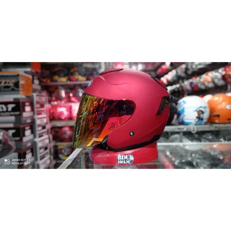 Helm kyt kyoto r red dof paket ganteng 100% original sni-dot-3
