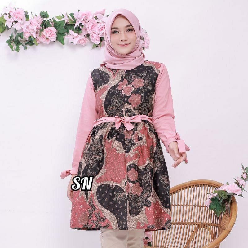 seragam batik ibu hamil.seragam kantor hamil menyusui.baju dinas  batik hamil.atasan hamil busui