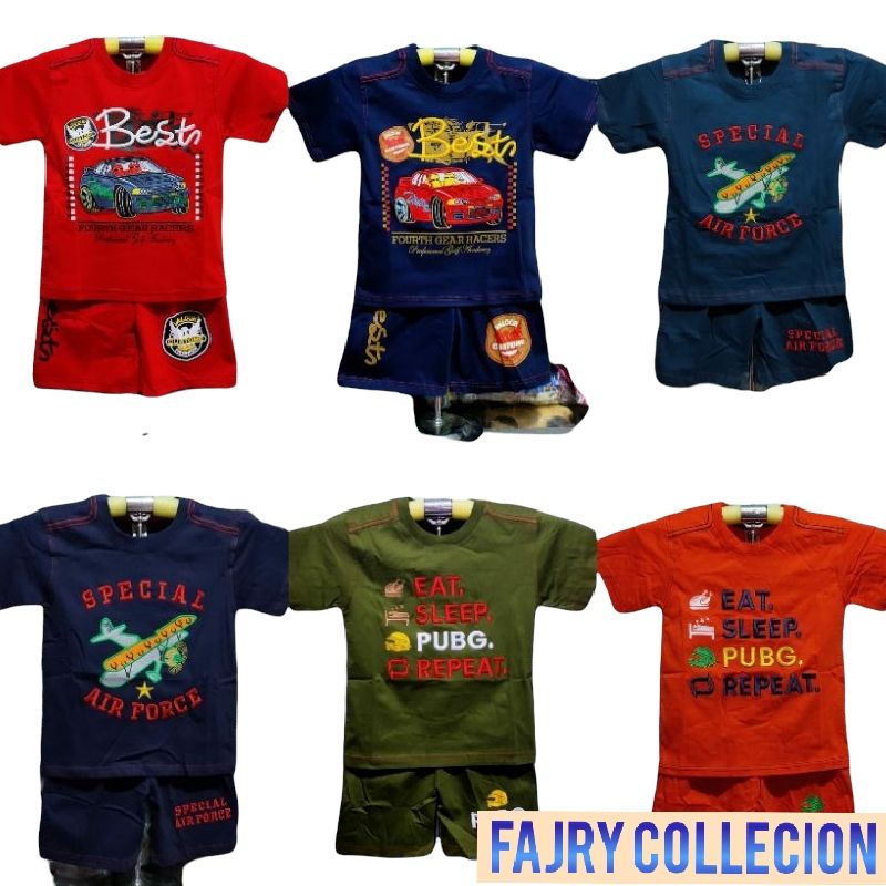 LITTLE BOY Setelan Kaos Anak Laki-Laki