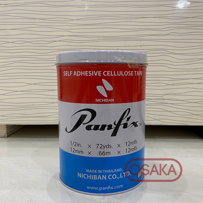

Jualan Isolasi / Tape / Lakban Panfix Bening 12Mm / 1/2 Inch X 72 Yard Diskon