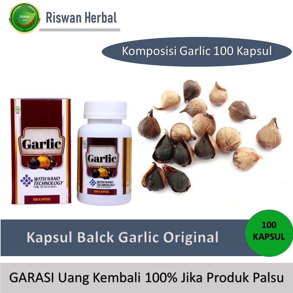 Obat Herbal Penurun Lemak Darah Kolesterol Trigliserida Tinggi Garlic 100 Kapsul