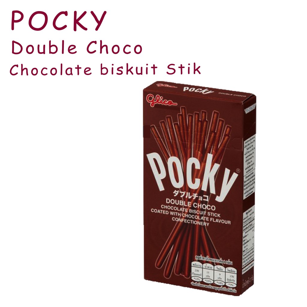 DOUBLE CHOCO *POCKY * BISKUIT STIK COKELAT * 47g