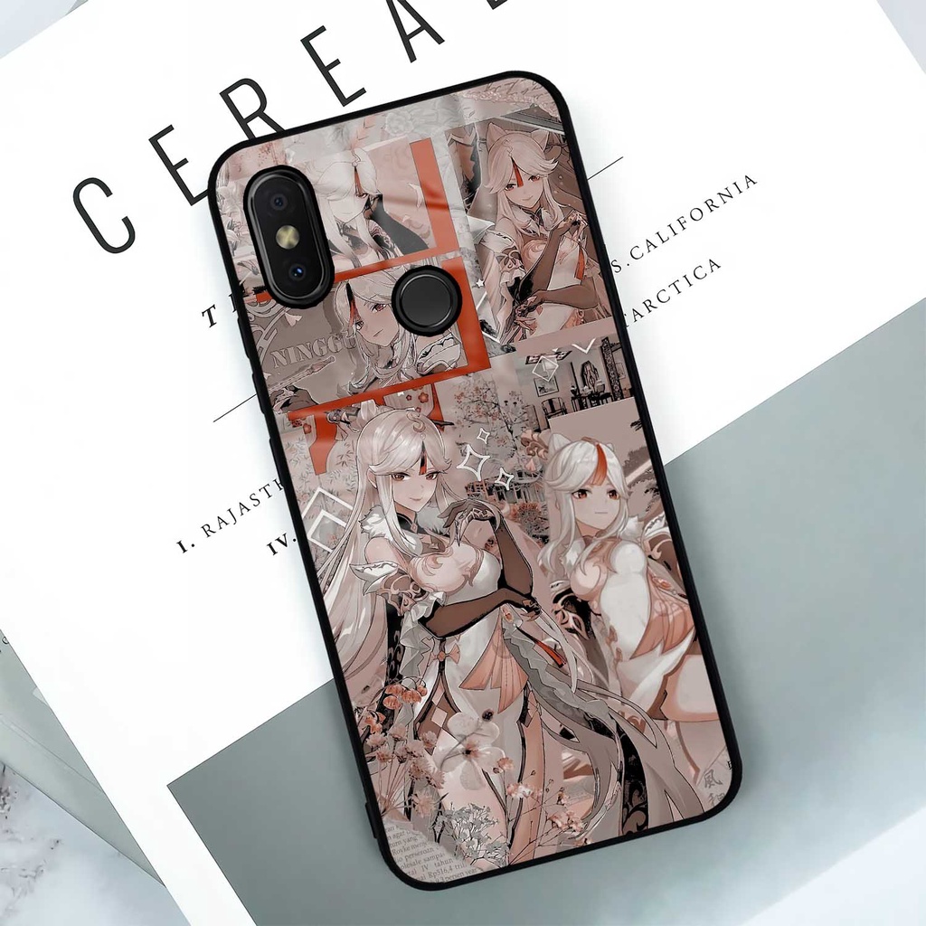 Case Glossy Kilau Redmi S2 | Casing Hp Xiaomi | Pelindung Smartphone | Motif Anime Genshin Aesthetic