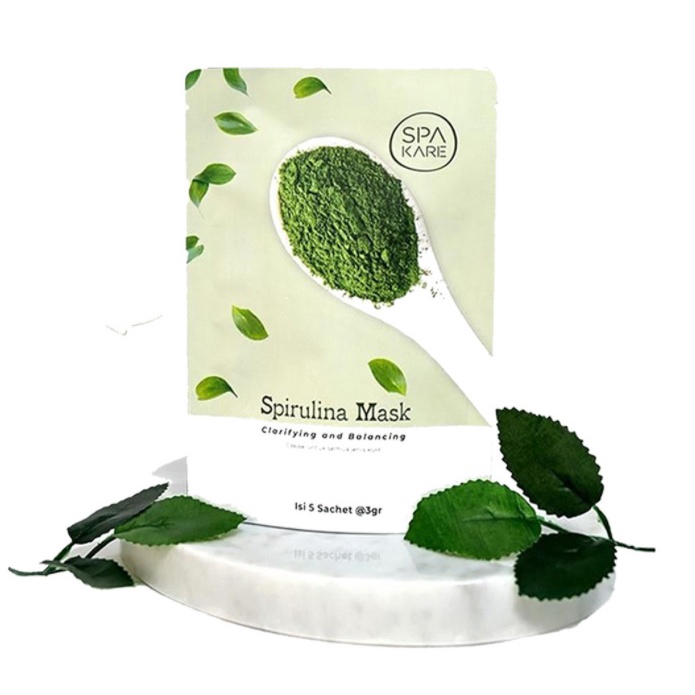Jual Spakare Spirulina Mask Masker Wajah Original isi 1 pouch (5sachet