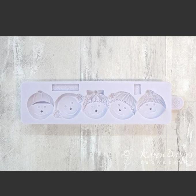 

:0:0:0] Karen Davies Silicone Mold Snowman Head Border
