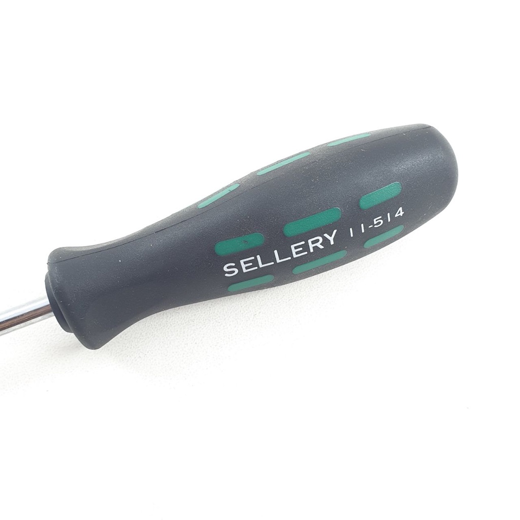 Obeng Plus 4 inch Sellery 11-514 Diameter 5mm Panjang Besi 10cm Magnet Gagang Karet