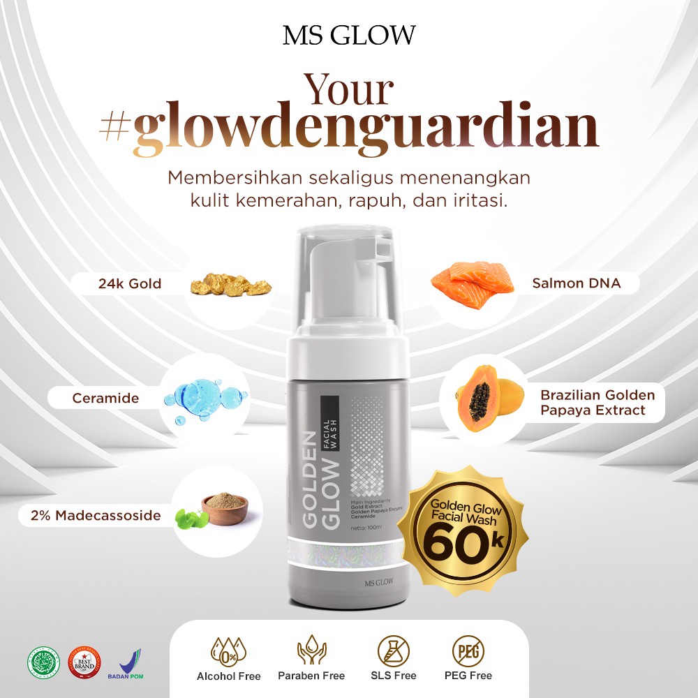 Facial Wash Golden Glow Ms Glow