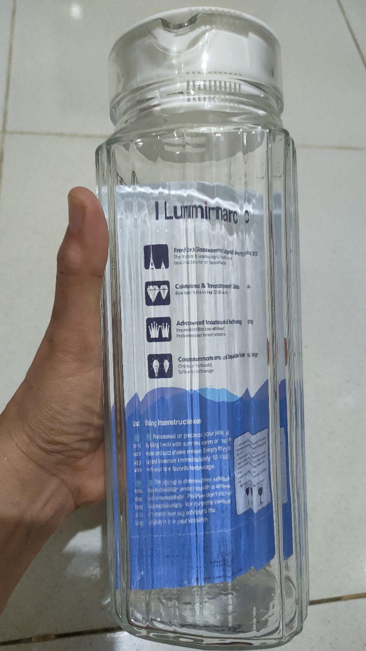 Luminarc Jug/pitcher/teko Quadro 1l - 1pcs