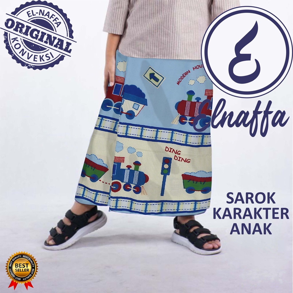 EL-NAFFA 2. Sarung Anak Instan, Sarung Sunat, Sarung Anak Laki-Laki Motif Karakter Kartun Usia 2-8thn