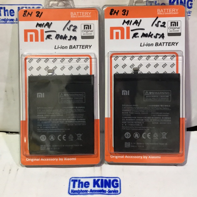 BATERAI BN31 REDMI MI A1/S2 ORIGINAL