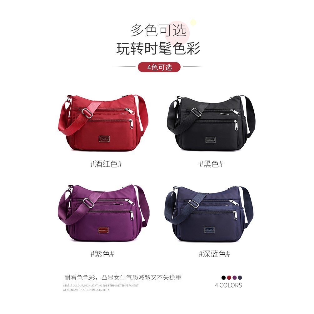 tas selempang wanita shouder bag waterproof import nylon Import Nj51