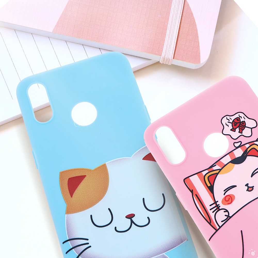 CASE SOFTCASE SOFT CASE CASING MOTIF KARTUN CAT BEAR REALME 3 OPPO A3S OPPO A5 REALME C1 OPPO A5S OPPO A7 2018