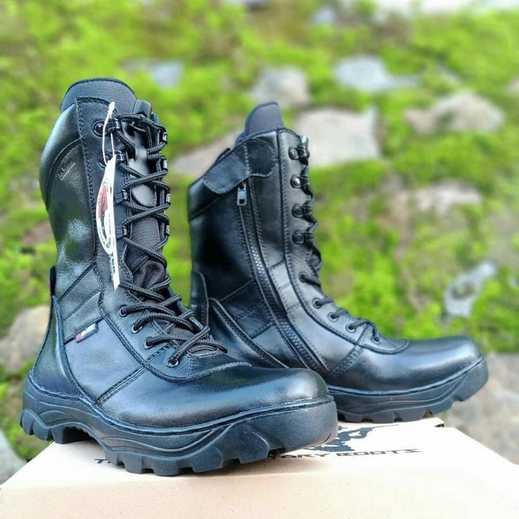 SEPATU PDL JATAH KULIT SAPI ASLI MR MASTER SEPATU PDL TNI POLRI SECURITY SATPAM SEPATU BOOT PRIAS