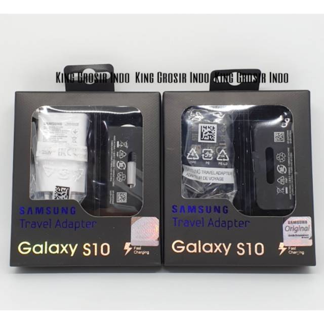 Charger Samsung Galaxy S10 S10 Plus S10 E Tipe C Fast Charging Original 100% Charger Type C