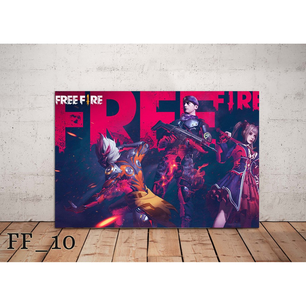 Poster Kayu Free Fire/Hiasan Dinding Kayu MDF 9mm/Wall Decor/Dekorasi Dinding/Dekorasi Rumah