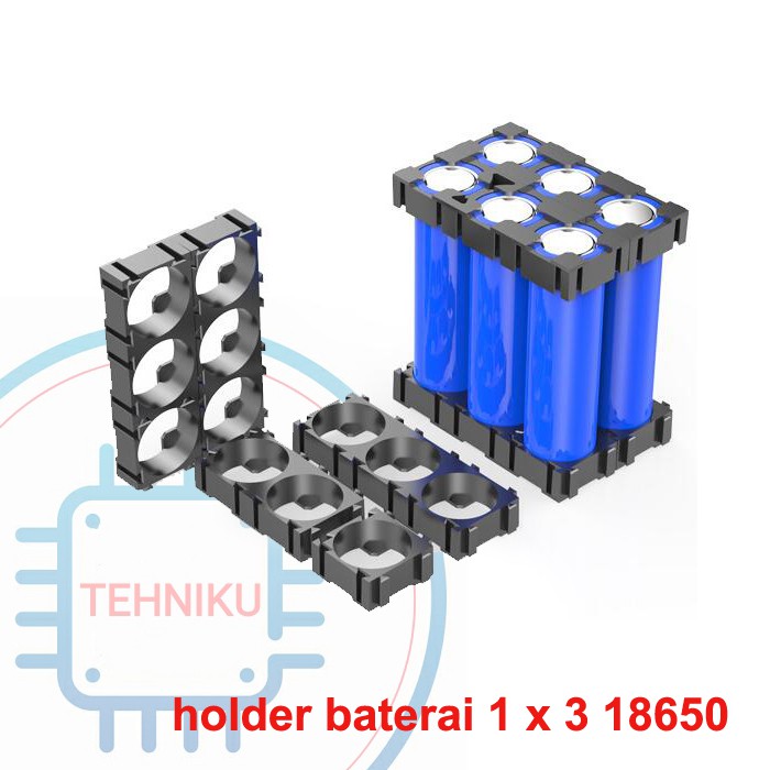 Holder Battery 1X3 18650 Tempat Baterai Bracket 18650