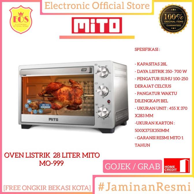 Oven Listrik Mito Mo-999/Mito Oven Listrik 28 Liter Lowwat 350 Watt